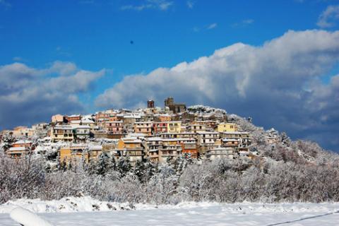 Rocca Priora sotto la neve