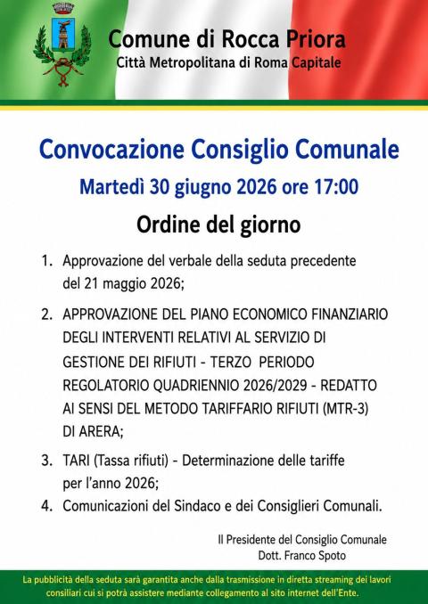 30 06 2026 Consiglio Comunale 